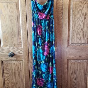 Maternity floral maxi dress by PINKBLUSH